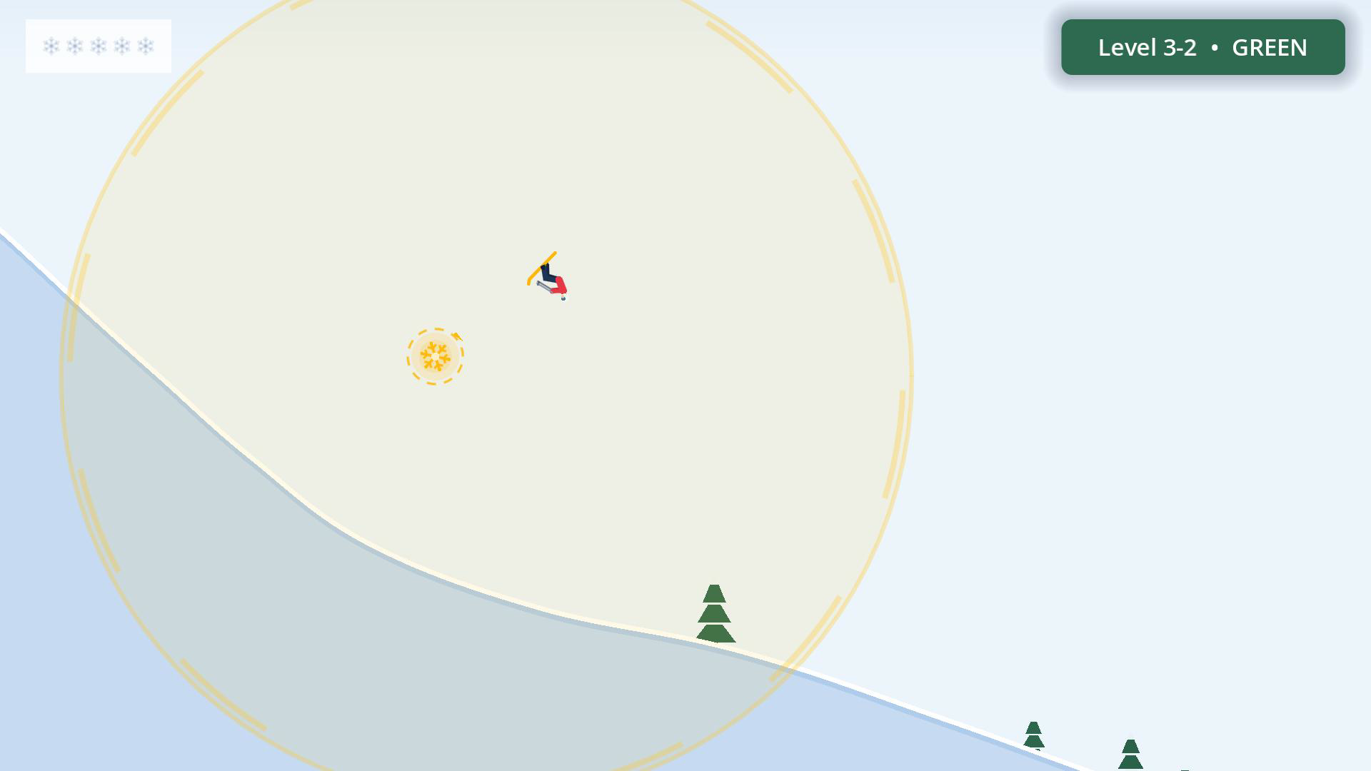Flip Zone — the skier inverted mid-air.